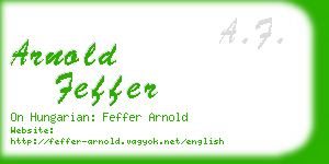 arnold feffer business card